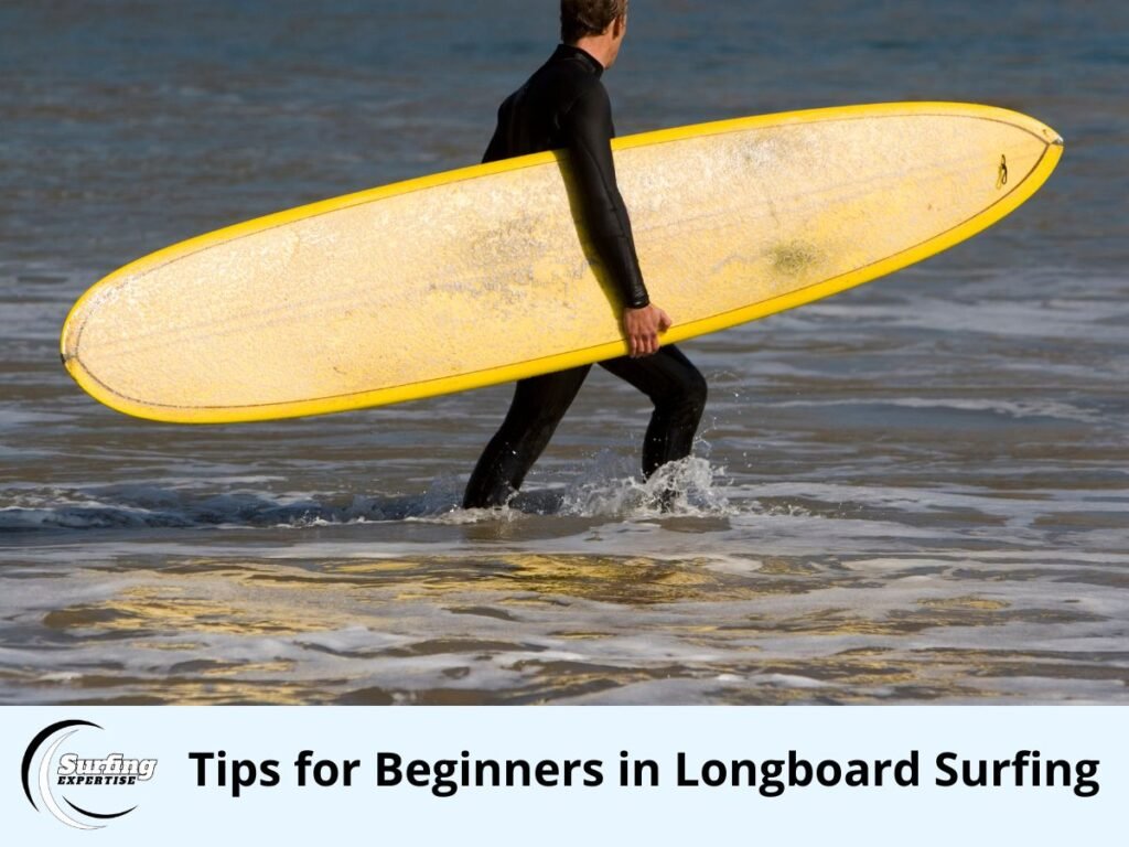 men hold a longboard surfing