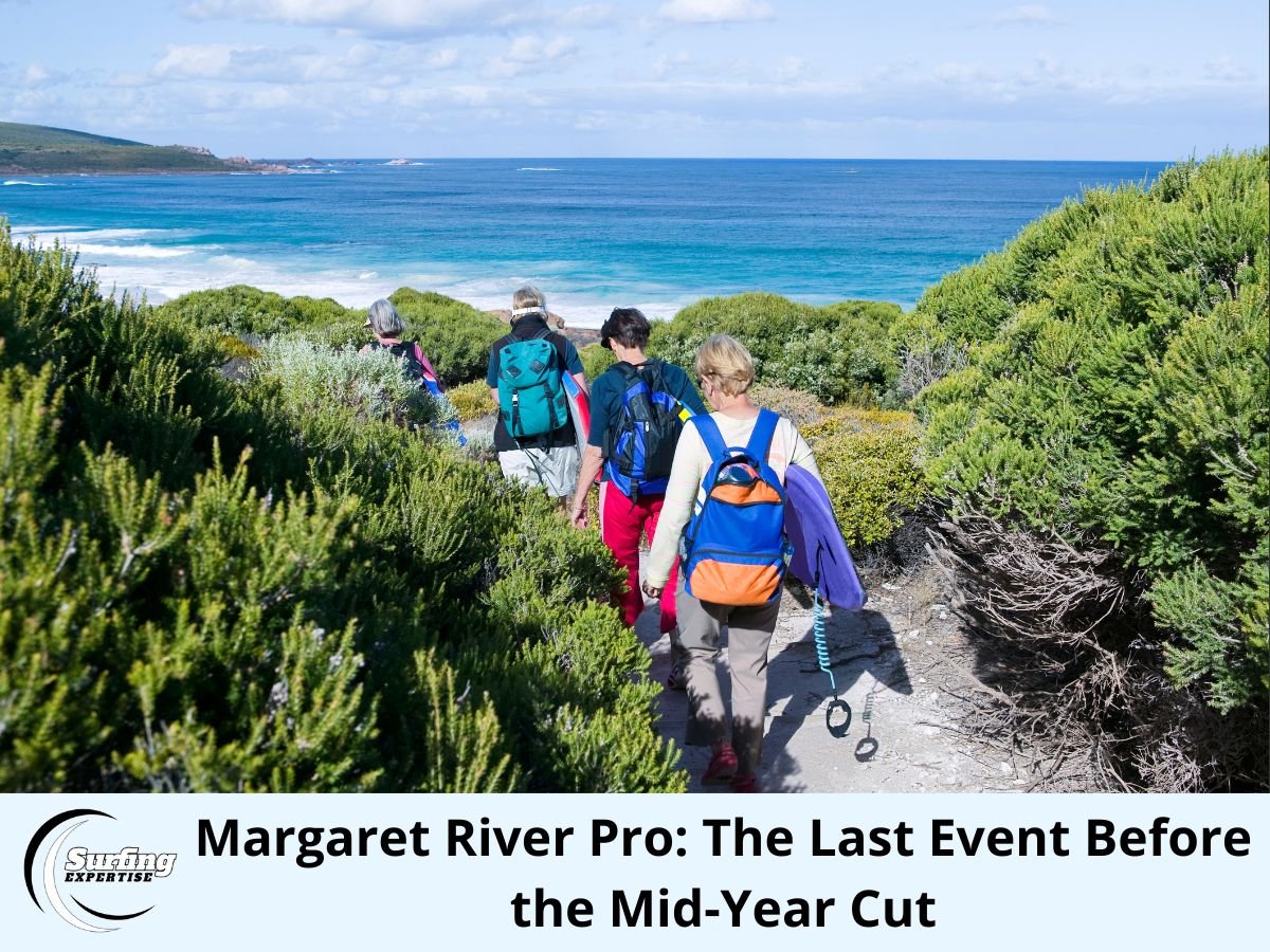 surfer hiking by Margaret River in Australia