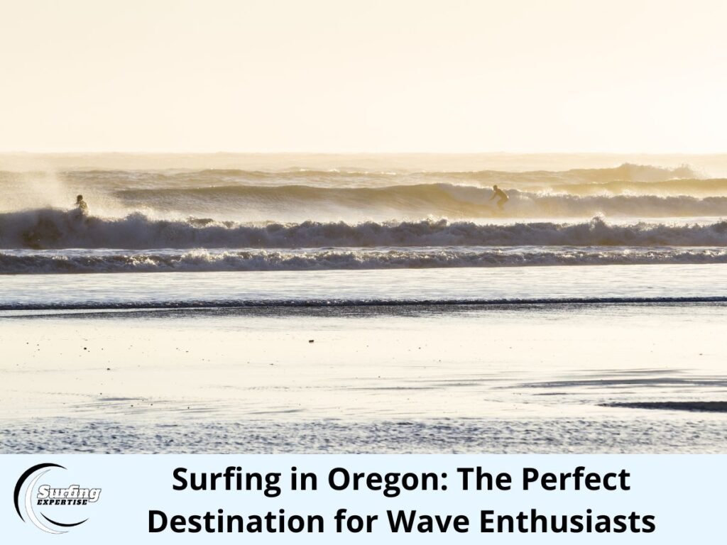 Surfing in the Oregon coast